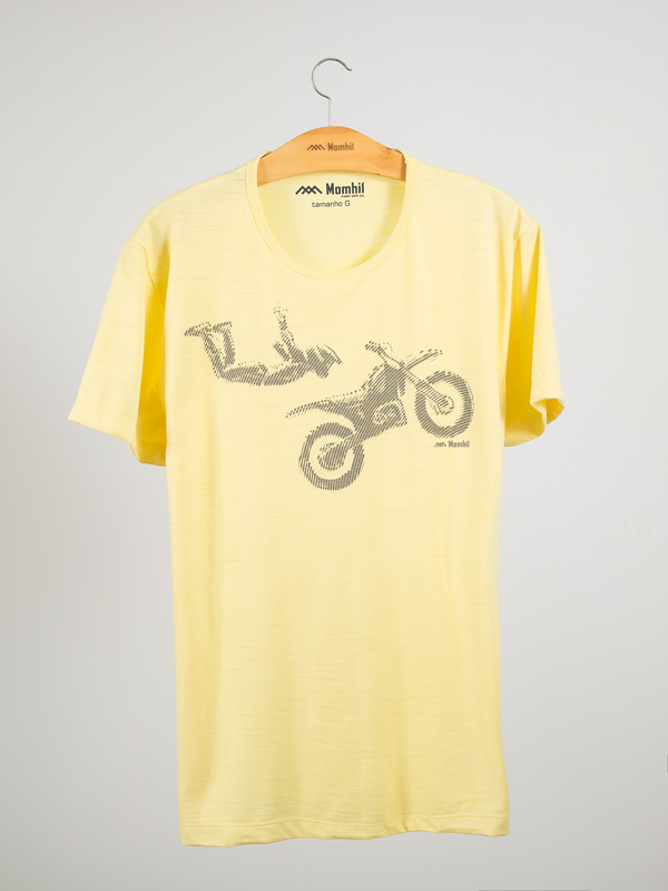 T-shirt malha flamê Moto
