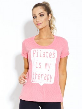 T-SHIRT MALHA FLAMÊ PILATES IS MY THERAPY pilates_010